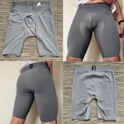 Nike Men’s Gray L Gray Compression Shorts. Jock Gym Gear EUC. Bid/offer Option. - Image 1 of 4