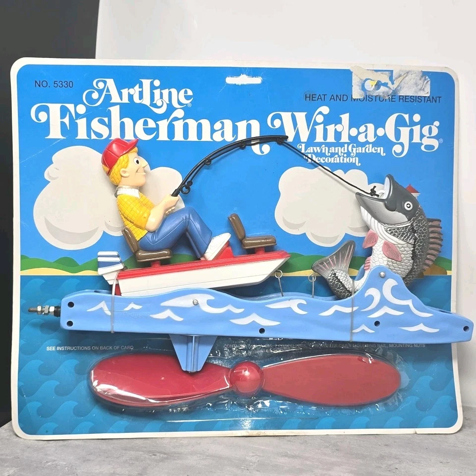 5330 Fisherman Wirl Artline Vtg 1993 a Gig Lawn Garden Decoration 15 Length 027452053309