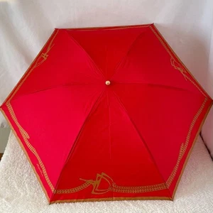 Polo Ralph Lauren Foldable Umbrella Red Unused Made in Japan - Picture 1 of 12