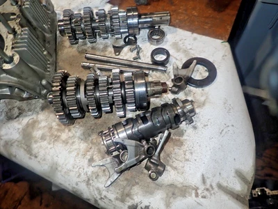 Yamaha XS 400 1980 transmisión/tranny/caja de cambios/horquillas de cambio/tambor de cambio Foto 1 de 4