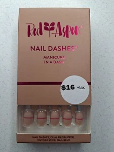 Red Aspen Reuseable Short Square Beige w/ Pink line Lynnel's Hot Line - Picture 1 of 2