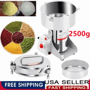 110V Electric Herb Grain Grinder Wheat Powder Grinding Flour Machine 2500g - Picture 1 of 15