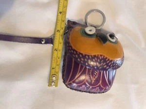 Whimsical Owl Coin Purse Wristlet With Keychain  - Picture 1 of 5
