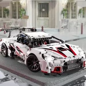 1:14 Building Blocks Compatible Concept White Sports Car Super Racing Building B - Picture 1 of 7