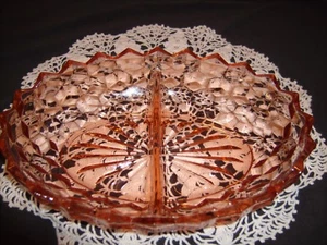 Indiana Whitehall Colony Pink Depression Glass Divided Dish Cube Pattern - Picture 1 of 6