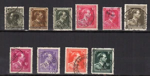 Belgique années 1930-40 Léopold III lot de 10 timbres oblitérés /TE421 - Picture 1 of 1