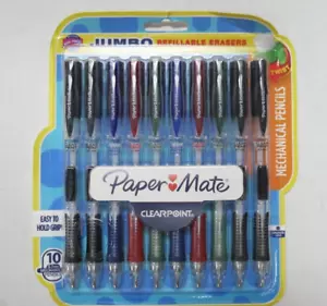PAPER MATE-CLEAR POINT-MECHANICAL PENCILS- 0.7MM- 10 PK NEW 2079369 !! - Picture 1 of 4