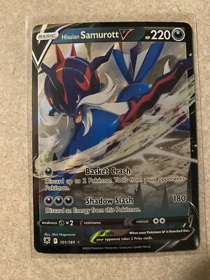 Hisuian Samurott V 101/189 Swsh10: Astral Radiance Holo - Image 1 of 2