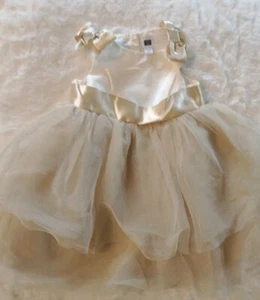 Vestido Janie and Jack de 6-12 meses dorado tul ocasión especial - Imagen 1 de 4