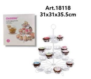 z Dessert Stand Alzata Alzatina In Metallo Per 22 Muffin Cupcake Dolci 18118 bal - Foto 1 di 1