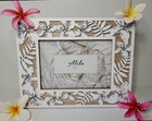 Plumeria flower picture frame Hawaii Design 5"x 7" Free Shipping 
