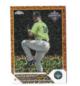 2023 Topps Pro Debut Chrome Mason Barnett Orange Mini Diamond Refractor #05/25