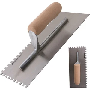 Adhesive Trowel Tiling Notched Wood-Handle Spreading 6mm Teeth S11 - Picture 1 of 2