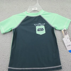 Star Wars Mandalorian Toddler Sun Protection Shirt "The Child" Top Only Green 5T - Picture 1 of 9