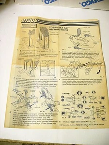 GI G I JOE COBRA SEA RAY 1987 BLUEPRINT STAMPA BLU 87 - Foto 1 di 4