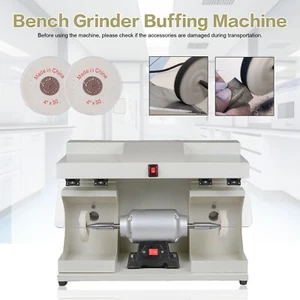 Máquina de torno pulido de laboratorio dental 550 W amoladora de banco de doble cabezal con luz LED - Imagen 1 de 12