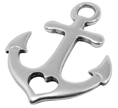 Minott Gioiello Pendente | Ancora Con Cuore > Ottone, Placcato Argento 41977 - Immagine 1 di 3