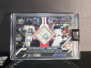 Topps Now Jazz Chisolm Aaron Judge Multi-HR Base Relic 10/10 Bookend 490E - Picture 1 of 2