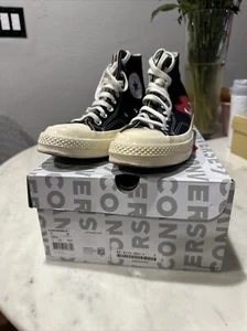 Größe 7 - Converse Chuck Taylor All Star High x Comme des Garcons Play 2015 gebraucht - Bild 1 von 4