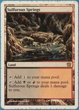 Sulfurous Springs 9th Edition HEAVILY PLD Land Rare CARD (159461) ABUGames