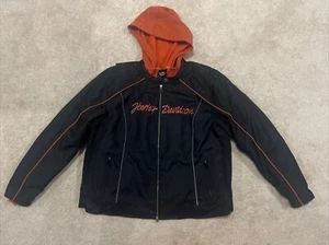 Harley Davidson Womens Mesh Jacket Orange Size 2W - Picture 1 of 13