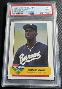 1994 Michael Jordan PSA 9 Fleer Procards Birmingham Barons Mint HOF - Picture 1 of 3