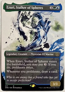 MTG Ezuri, Stalker of Spheres 317 Showcase Borderless Phyrexia: All Will Be One  - Picture 1 of 2