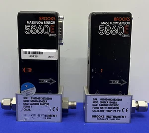 BROOKS INSTRUMENTS 5860E 5860EA154QEA MASS FLOW SENSOR - 1 LOT QTY 2 - Picture 1 of 9
