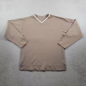 Camisa Columbia Para Hombres Marrón Extra Grande Cuello en V Pullover Básico Gorpcore Heritage Camiseta - Imagen 1 de 11