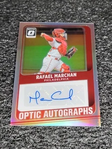 2021 DONRUSS OPTIC RAFAEL MARCHAN OPTIC AUTOGRAPHS PRIZM AUTO PHILADELPHIA  - Picture 1 of 2