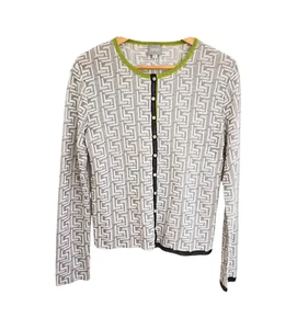 Versace Jeans Couture metallic grey cardigan - Size L - Picture 1 of 6