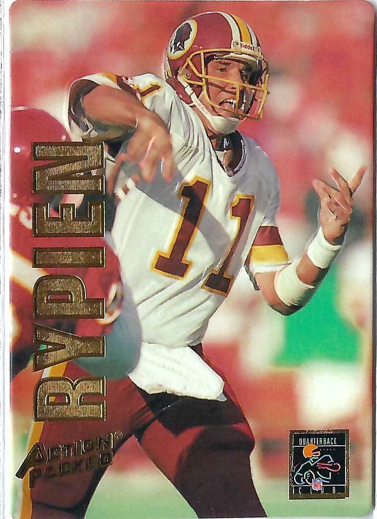 1993 Action Packed Braille Mark Rypien - Washington Redskins