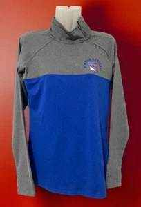 New York Rangers NHL Pullover Shirt 1/4 Zip Athletic Blue Gray Women's Small - Picture 1 of 9