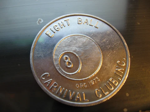 eight ball pool billiards apa marker ? Doubloon mardi gras rare new orleans Cover
