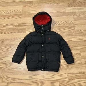 Polo Ralph Lauren Boys Down Jacket Removable Hood Size 5 Pony - Picture 1 of 6