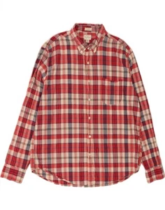 J. CREW Mens Classic Fit Flannel Shirt 2XL Red Check Cotton YC09 - Picture 1 of 3