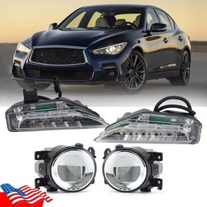 4PCS/Set LED Sequential Signal Lamp Fog Light For Infiniti Q50 Q50S Sport 14-20 - Bild 1 von 24