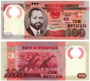 2017 Mozambique Banknote P151b 100 Meticais UNC Polymer - Giraffe - Picture 1 of 1