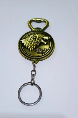 Game of Thrones L'inverno sta arrivando portachiavi in metallo forte apribottiglie - Immagine 1 di 3