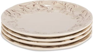 Juego de 4 platos de postre con aperitivo Acanthus elegantes artículos decorativos para servir - Imagen 1 de 3