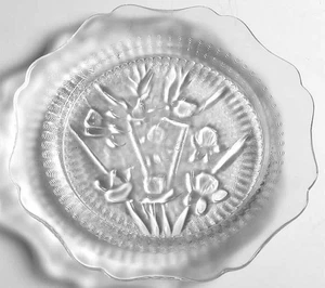 Jeannette Iris Clear Bread & Butter Plate 286172 - Picture 1 of 1