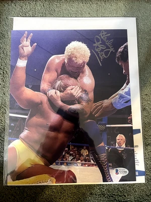 哈雷比赛 8 x 10 照片亲笔签名贝克特名人堂 WWE — 第 1/2 张图片