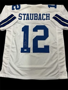 Roger Staubach Signed Dallas Cowboys Custom Jersey JSA Witnessed - Picture 1 of 5