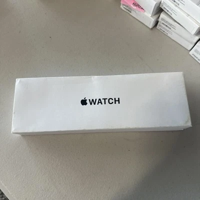 Apple Watch SE 2nd Gen 44mm GPS Silver w/ M/L Storm Blue Sports Band MREE3LL/A - Image 1 of 4