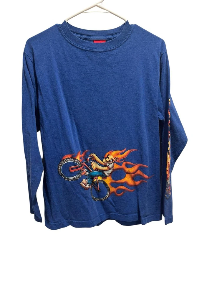 Y2K FlameHead 长袖衬衫 - #98 — 第 1/4 张图片