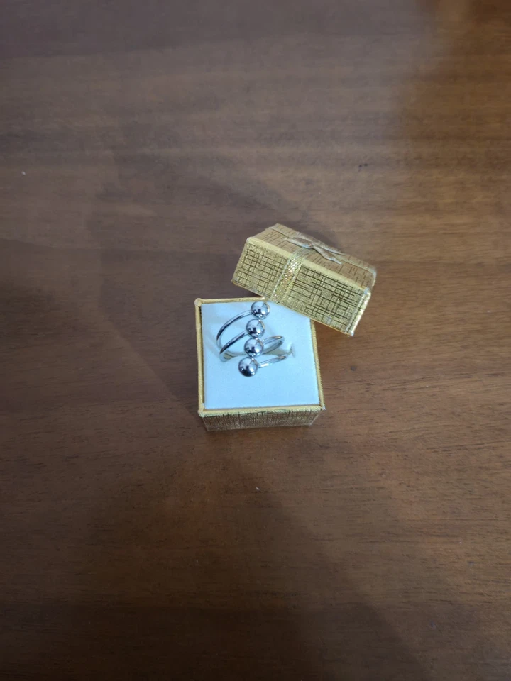 Anello In Acciaio Inox Regolabile Multisfere - Immagine 1 di 4