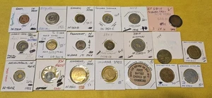 20, Different Vintage Mixed Transit Token Lot. See Photos ~ Our  B2370 - Picture 1 of 10