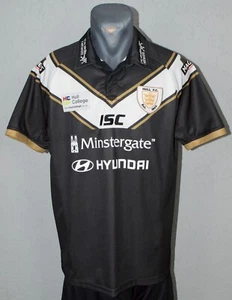 Hull F.C. Maglietta da rugby ISC Rugby League autentica camicia nera taglia adulto L - Foto 1 di 6