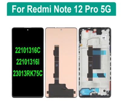 For Xiaomi Redmi Note 12 Pro 22101316C LCD Display Screen Touch Digitizer Frame - Image 1 of 3