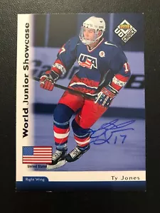 Ty Jones Signed 1998-99 UD Choice Card #303 Autograph Team USA Blackhawks - Picture 1 of 2